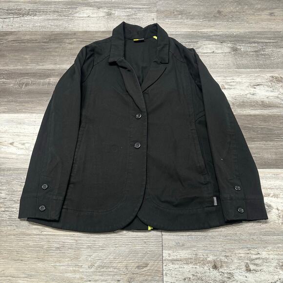 Eddie Bauer Voyager Travex Black Women 8 Two Button Stretch Blazer Travel Jacket - Picture 2 of 12